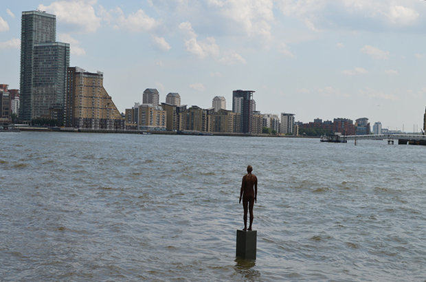 Image of Antony Gormley statue in the Thames