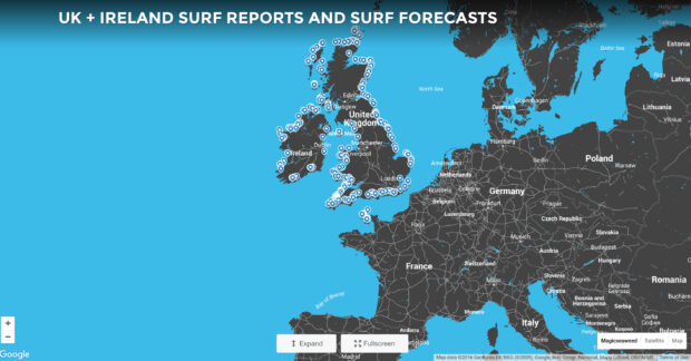 Magic Seaweed website map