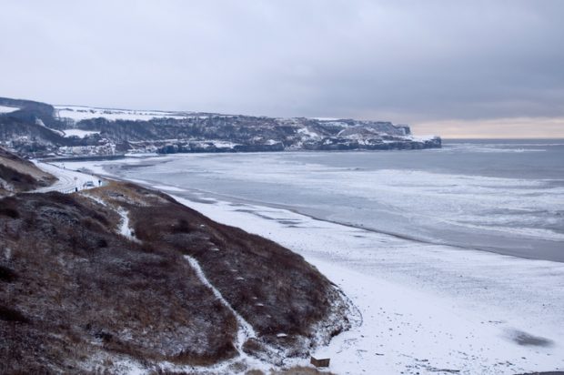 north sea beach winter