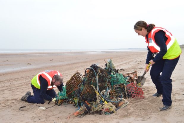 IFCA helping out on the beach 