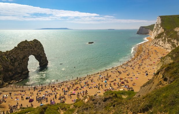 Dorset Coastline on a hot summer day