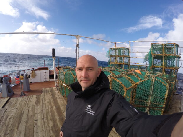 MMO Officer takes part in an enforcement patrol around the island of Tristan da Cunha