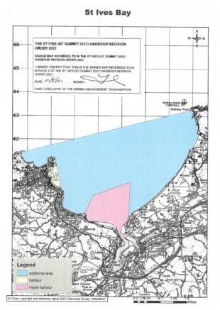 St Ives G7 Summit 2021 HRO signed map